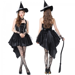 Costume sorciere noire avec chapeau
