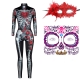 Costume dia des muertos avec la coiffe