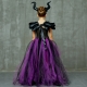 Costume Fille Maléfique tutu violet
