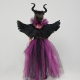 Costume Fille Maléfique tutu violet avec ailes plumes