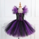 Costume Fille socricère tutu violet avec balais