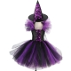 Costume Fille socricère tutu violet avec balais