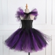Costume Fille socricère tutu violet avec balais