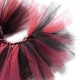 Costume Fille Maléfique tutu noir et rouge avec ailes plumes