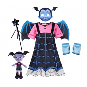 Costume Fille Vampirina avec poup&eacute;e et le masque