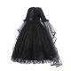 Costume Fille sorcière noire et rouge