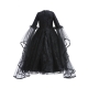 Costume Fille sorcière noire et rouge