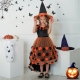 Costume Fille sorcière noire et rouge