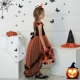 Costume Fille sorcière noire et rouge