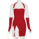 Robe robe mère noël plume