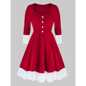 Robe mi longue m&egrave;re no&euml;l