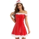 Costume robe mère noël en vinyle