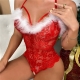 Lingerie body sexy mère noël