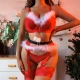 Lingerie sexy mère noël dentelle et plume