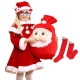 Costume robe et cape mère noël filette