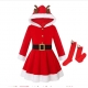 Costume robe et cape mère noël filette