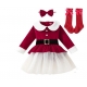 Costume robe et chaussettes noël filette