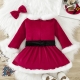 Costume robe et chaussettes noël filette