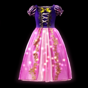 Costume Fille Princesse Raiponce lumineuse LED 