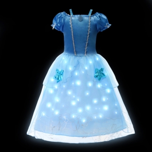 Costume Fille princesse cendrillon lumineuse LED 