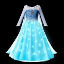 Costume Fille Reine des neiges lumineuse LED 