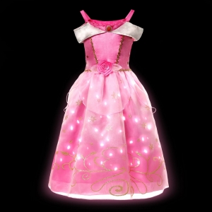 Costume Fille princesse aurore la belle au bois dormant lumineuse LED 