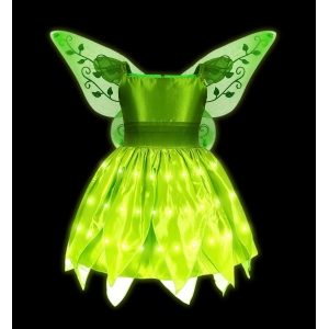Costume Fille la f&eacute;e clochette lumineuse LED 