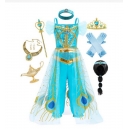 Costume pour fille Yasmine Aladdin avec la lampe et collier