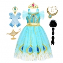 Costume pour fille robe Yasmine Aladdin avec perruque