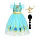 Costume pour fille robe Yasmine Aladdin avec perruque