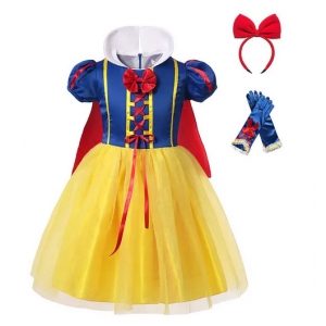 Costume Blanche neige avec la perruque et la paire de gants