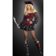 Costume pirate rouge et noir