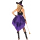 Costume sorciere violette avec chapeau