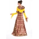 Robe médivale deluxe jaune et bordeaux