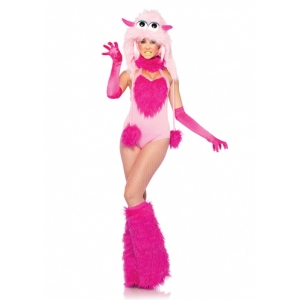 Costume petit monstre rose combishort