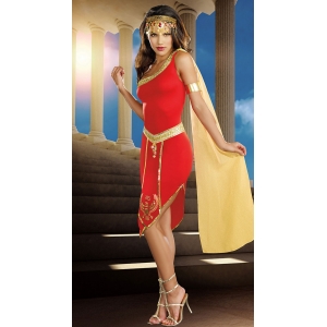 Costume Cl&eacute;op&acirc;tre reine d'Egypte rouge 