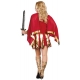 Costume gladiatrice rouge et dorée