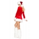 Costume robe mère noël avec jambières en fourrure