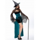 Costume sorciere bleue avec chapeau