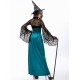 Costume sorciere bleue avec chapeau
