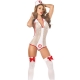Costume l'infimière body avec paire de bas