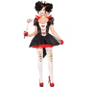 Costume dame de coeur avec couronne