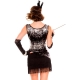 Costume charleston avec tour de tête