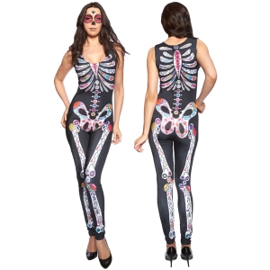 Costume combinaison le jour des morts mexicain