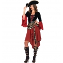 Costume pirate rouge et noir