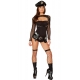 Costume body pompier avec manchette et chapeau