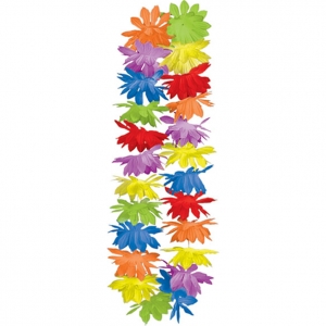 Collier de fleurs multicolores