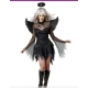 Costume Ange noir avec ailes en plume