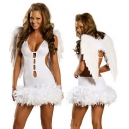 Costume Ange avec ailes en plume