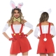 Costume lapin bunny rouge